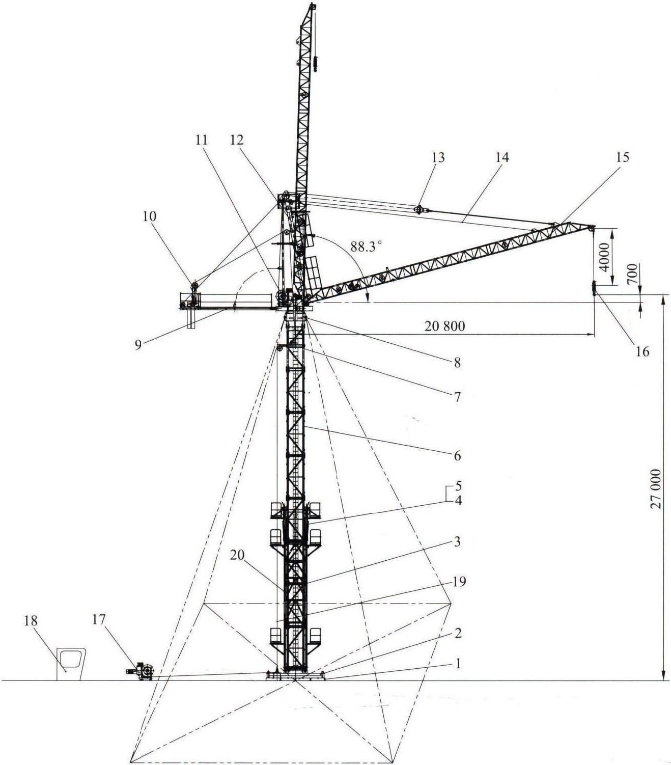 落地單搖臂抱桿組塔典型施工方法 GWGF006-2014-SD-XL